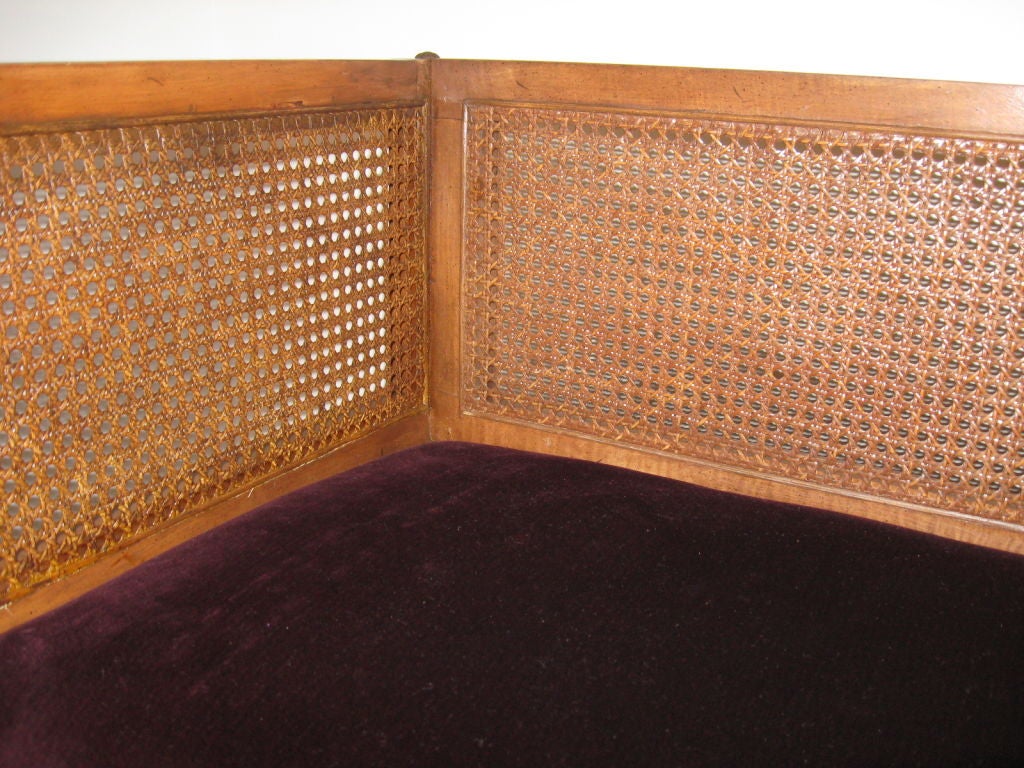 Bench With Caned Back and Sides 2