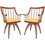 Pair of Armchairs in the Style of Sam Maloof