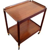 Vintage Folding Tea Cart with Two Trays