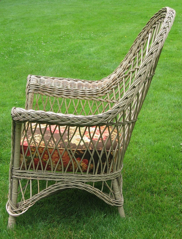 Woven PAIR BAR HARBOR WICKER CHAIR & ROCKER