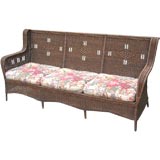 ART DECO WICKER SOFA