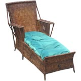 WICKER CHAISE LOUNGE