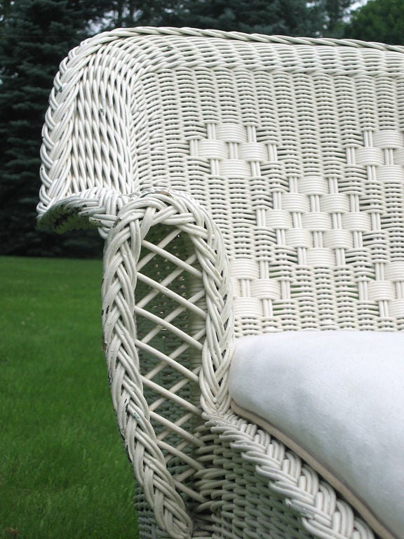 ART DECO WICKER CHAISE LOUNGE 2