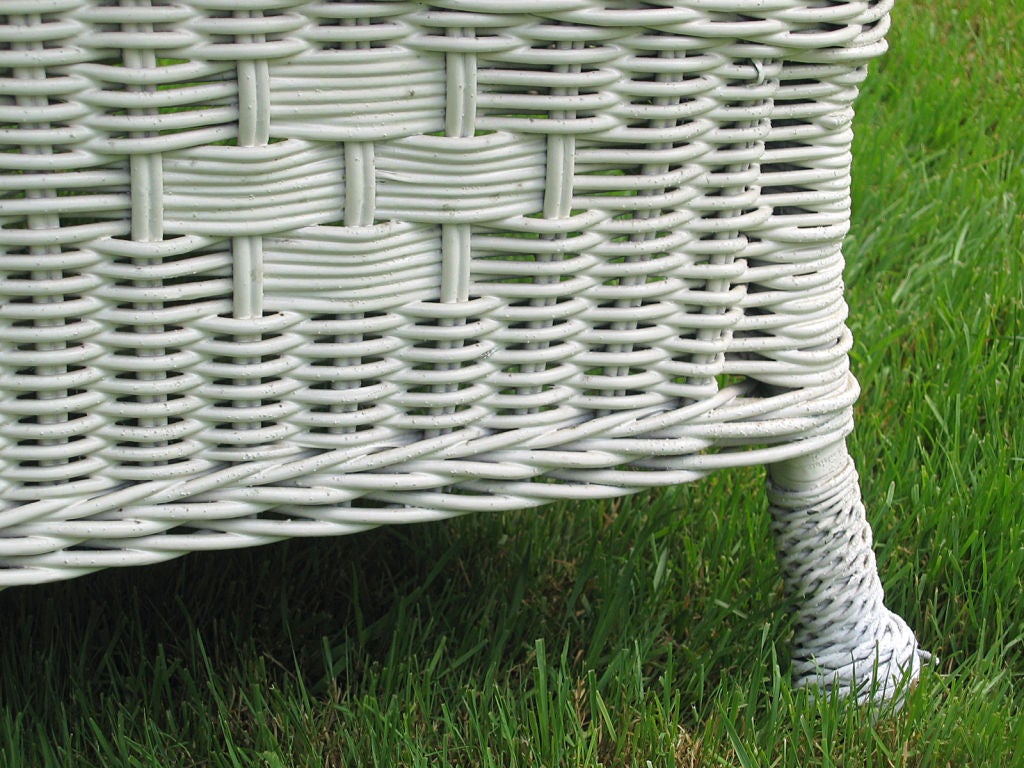 ART DECO WICKER CHAISE LOUNGE 4