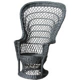 Rare Bar Harbor Wicker Fanback Chair