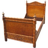 Antique Faux Bamboo Single Bed