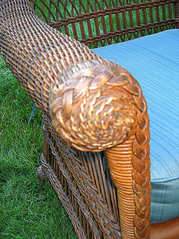 Reed VICTORIAN ROLLED ARM WICKER CHAIR