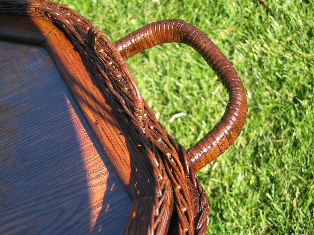 BAR HARBOR WICKER TEA CART 1