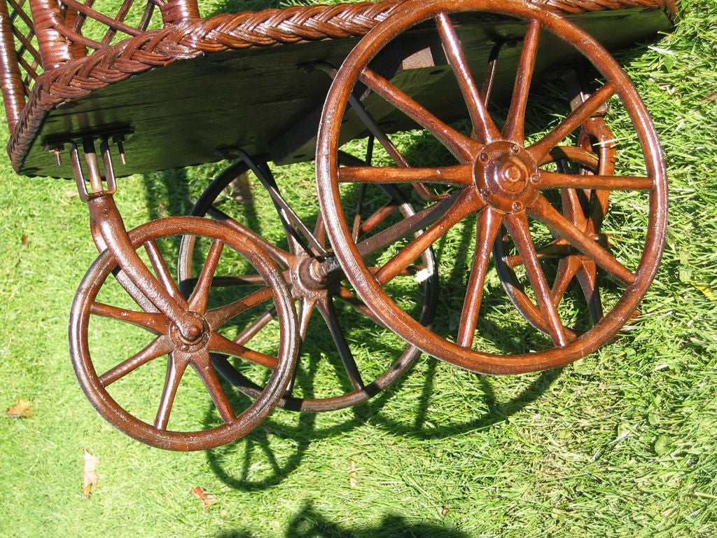 BAR HARBOR WICKER TEA CART 2