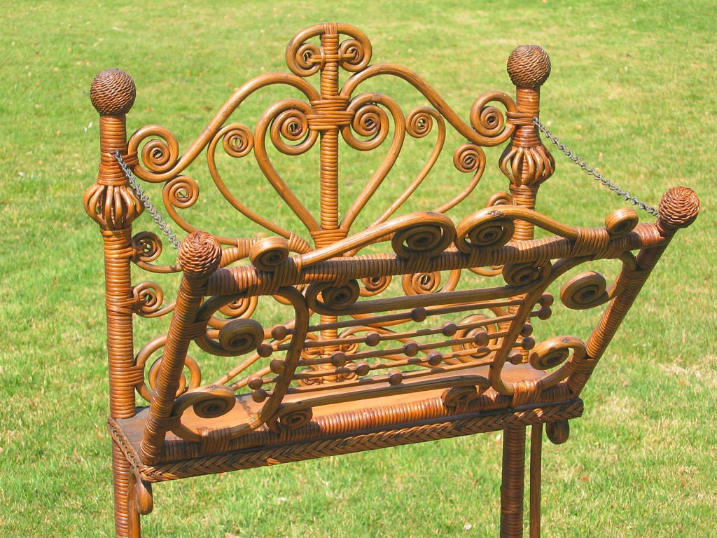 19th Century Victorian Wicker Music Stand