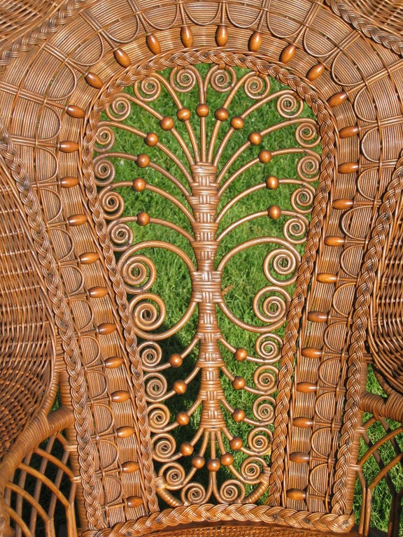 American VICTORIAN  WICKER ROCKING CHAIR