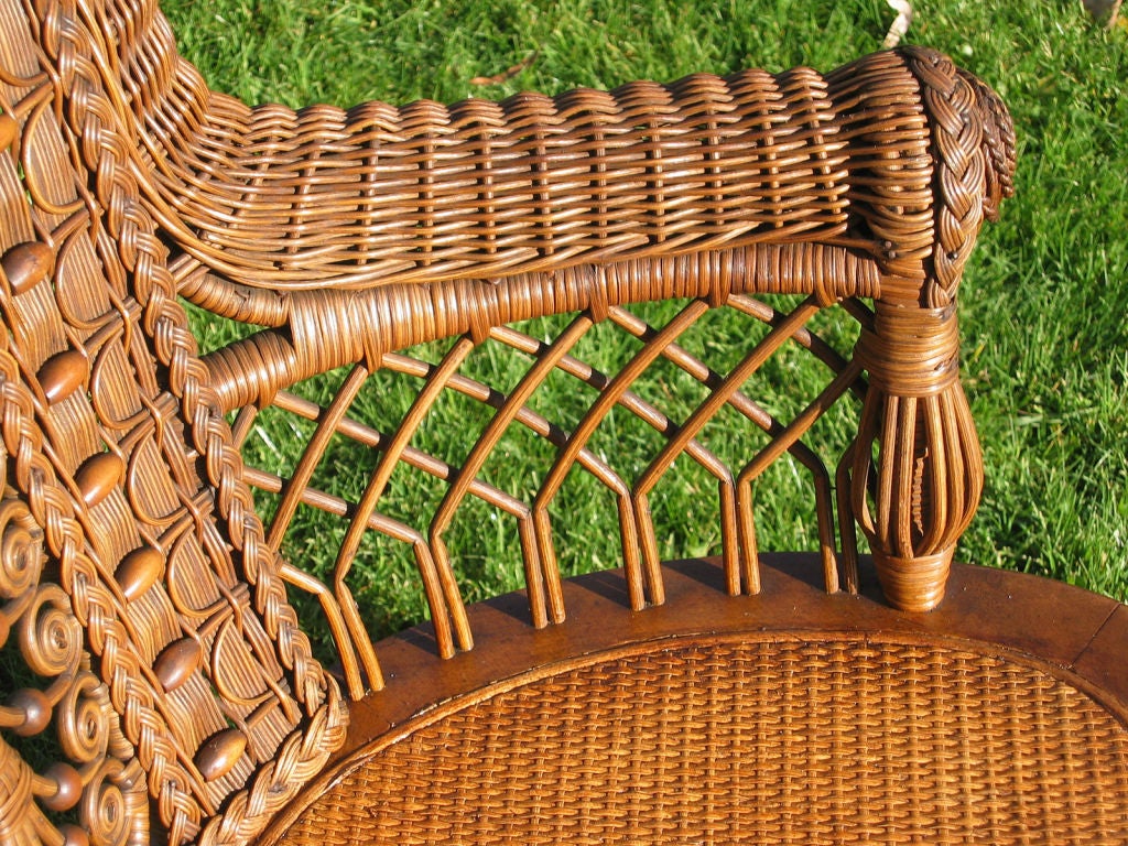 20th Century VICTORIAN  WICKER ROCKING CHAIR