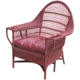 ART DECO WICKER ARM CHAIR