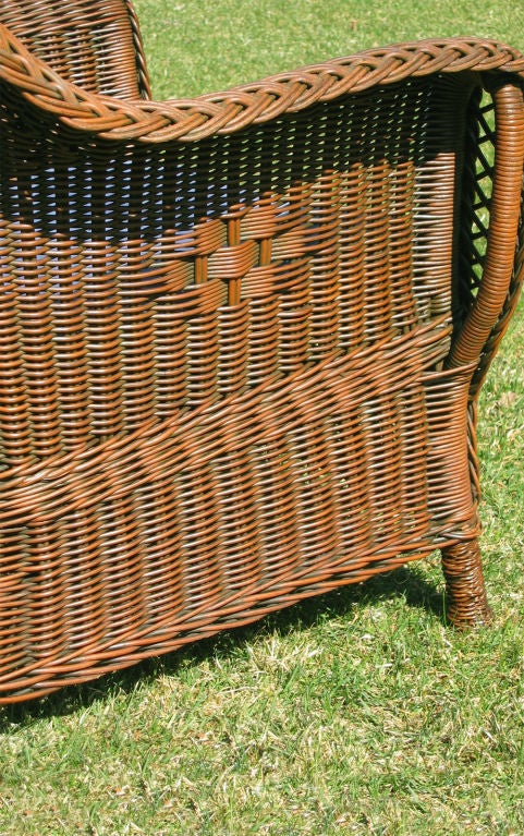 HIGH STYLE ART DECO WICKER SET In Excellent Condition In Sheffield, MA
