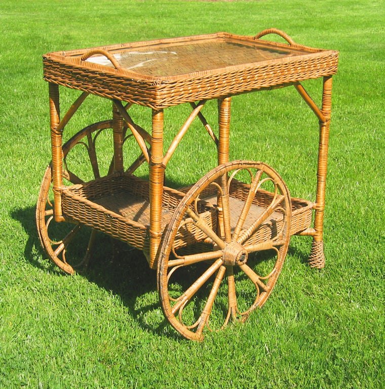 BAR HARBOR WICKER TEACART