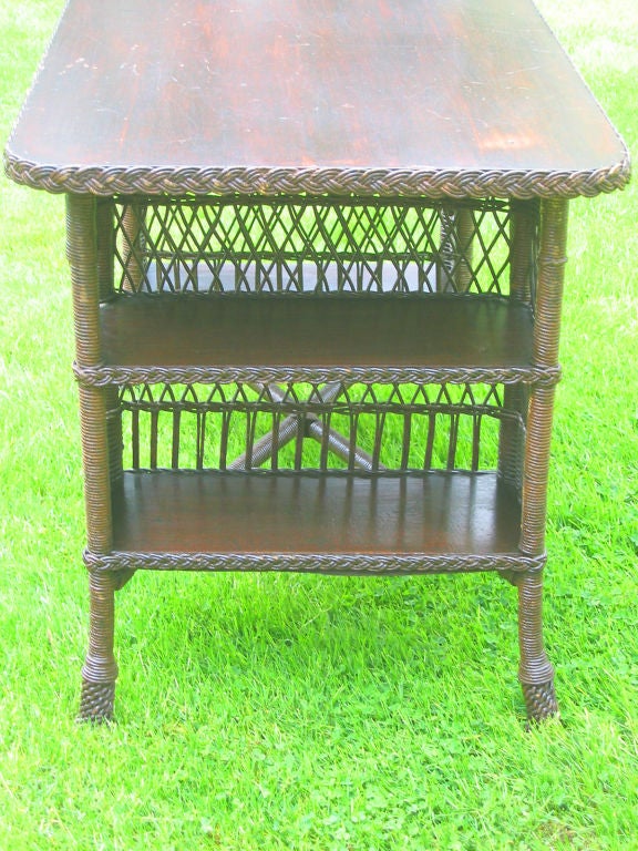 American Bar Harbor Wicker Library Table