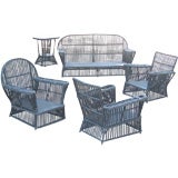 5-PIECE STICK WICKER SUITE