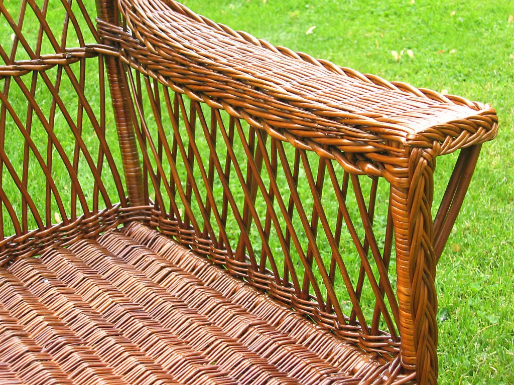 Bar Harbor Wicker Wingback Chair 2