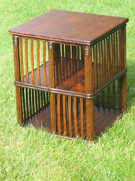 STICK WICKER END TABLE