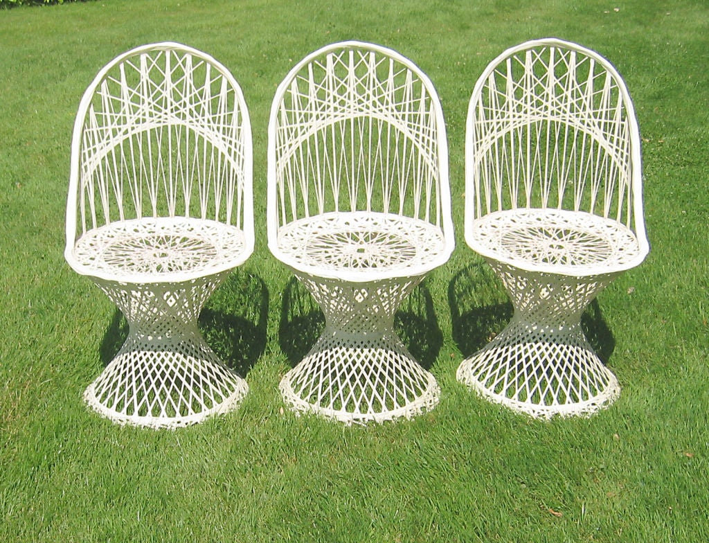 Set of Three Vintage Fiberglass Chairs For Sale at 1stDibs