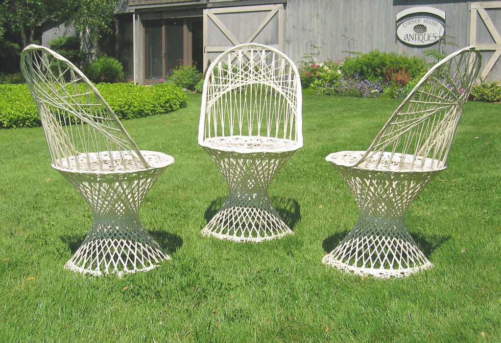 Set of Three Vintage Fiberglass Chairs For Sale at 1stDibs