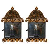 Pair of Chinoiserie Tole Lanterns