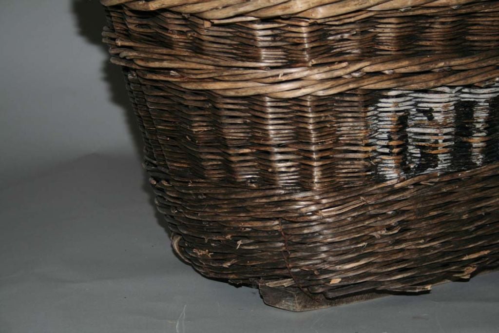 19th Century Champagne Grape Basket