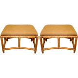 Pair of Bamboo Ottomans