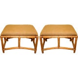 Pair of Bamboo Ottomans