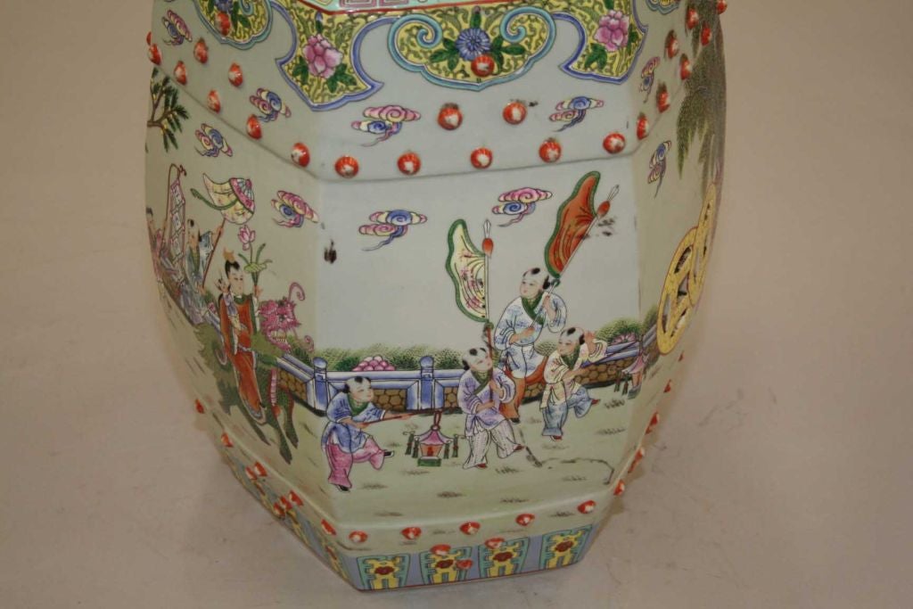 Vintage Chinese Garden Stool at 1stDibs