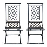 4 Indoor or Outdoor Folding Metal Chairs