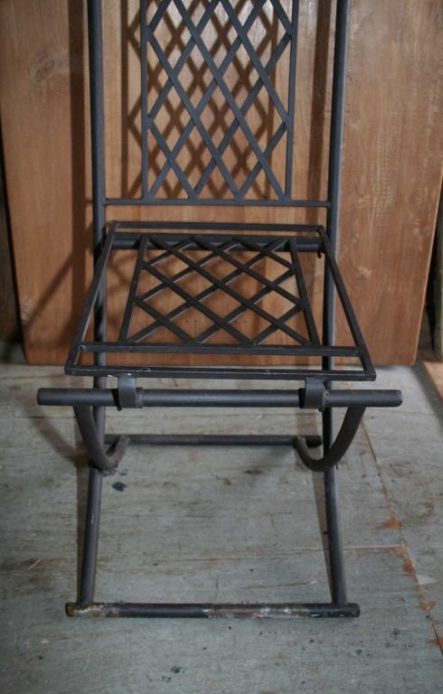 Iron 4 Indoor or Outdoor Folding Metal Chairs