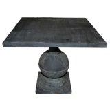 Zinc Top Pedestal Table