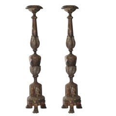 Antique Pair of Italian Altar Sticks