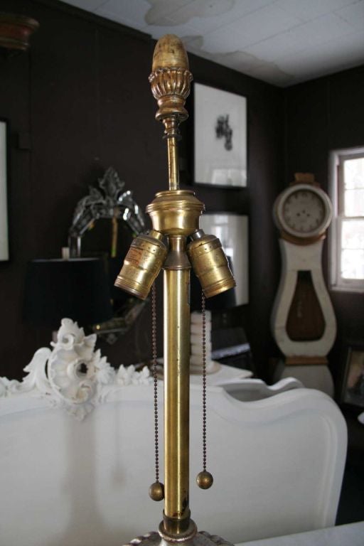 Silver & Gold Gilt Italian Lamp