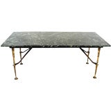 Empire Style Marble and Brass Dining Table