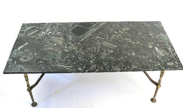 Empire Style Marble and Brass Dining Table