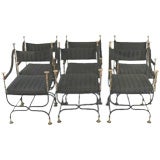 Set of 6 Empire Style Arm Chairs