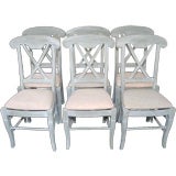 Set of 6 Painted Dining Chairs