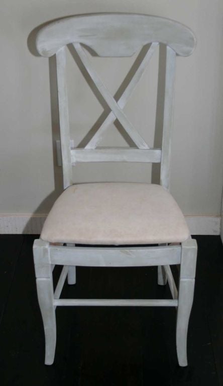 Set of 6 Painted Dining Chairs