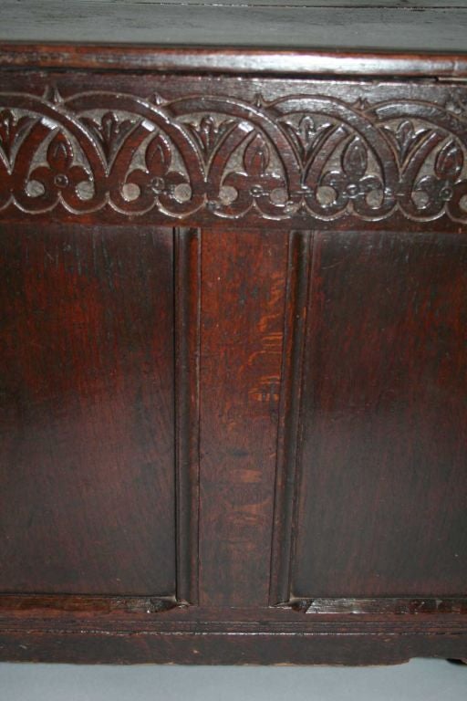 English 17th/18th C. Jacobean Style Carved Oak Coffer