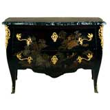 A Fine Louis XV Style Lacquered Bronze Mounted Commode