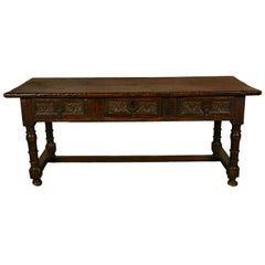 A Spanish Baroque Walnut Table