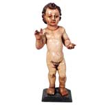 An Italian Polychromed Statue of a Putto