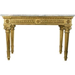 An Important Neoclassical Giltwood Console, Florence, Italy