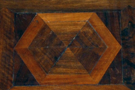 A Rare Louis XV Walnut & Parquetry Slant Front Desk 1