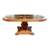 A Neoclassical Style Oval Pedestal Table