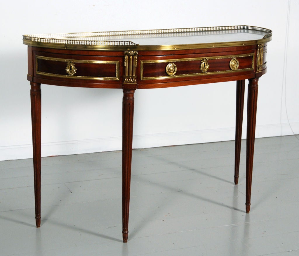 A Fine Louis XVI Ormolu Mounted Mahogany Console Desserte