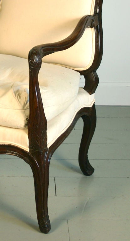 A Fine Early Louis XV Walnut Fauteuil