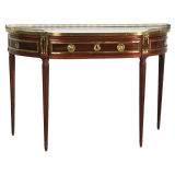 A Fine Louis XVI Ormolu Mounted Mahogany Console Desserte